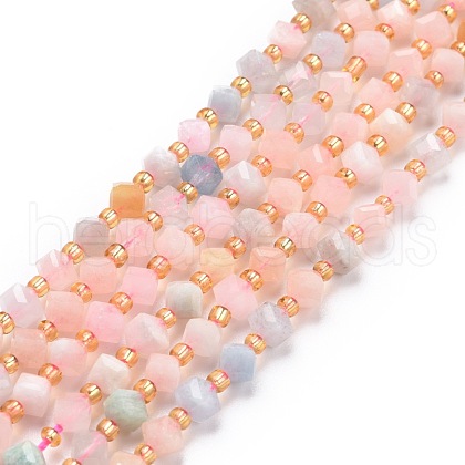 Natural Morganite Beads Strands G-P463-43-1