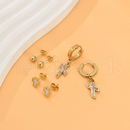 3 Pairs Elegant Stainless Steel Earring Sets OF1161-6-1