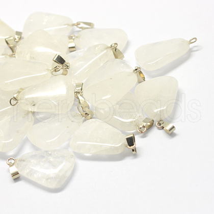 Trapezoid Natural Crystal Pendants G-Q359-18-1