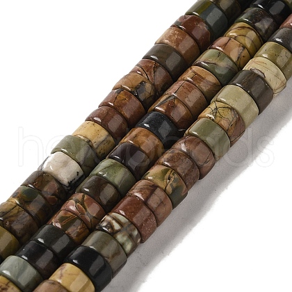 Natural Picasso Jasper Beads Strands G-Q161-D01-02-1