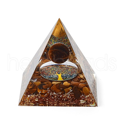 Orgonite Pyramid Resin Energy Generators DJEW-D013-01B-1