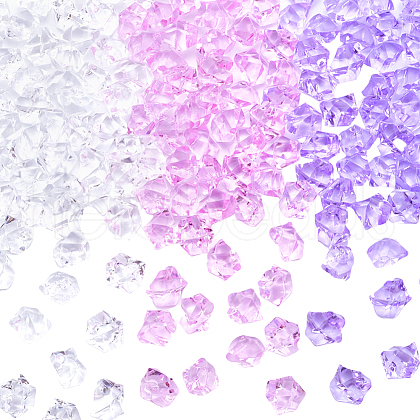 SUNNYCLUE 300Pcs 3 Colors Transparent Acrylic Beads OACR-SC0001-47B-1