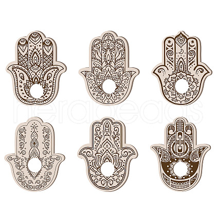 Mini Wood Crystal Ball Display Bases DJEW-WH0022-003-1