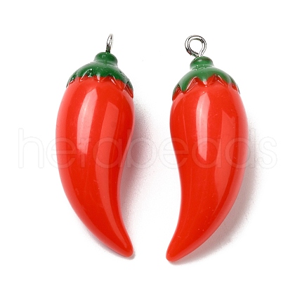 Opaque Resin Imitation Vegetables Pendants CRES-Z003-04B-1