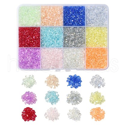 144g 12 Colors Transparent Electroplate Glass Beads GLAA-YW0001-93-1
