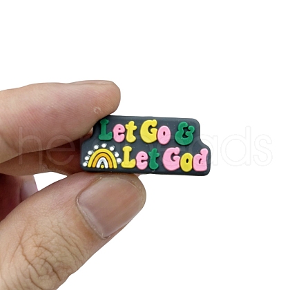 English Letter Food Grade Eco-Friendly Silicone Focal Beads PW-WG89198-04-1