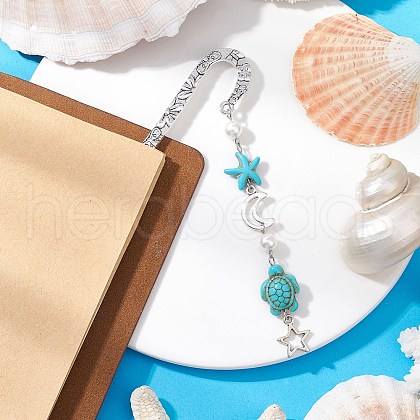 Alloy Hook Bookmarks AJEW-JK00379-01-1