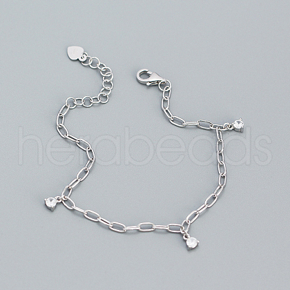 Sweet Summer Silver Zircon Chain Bracelet Unique Design Girl Jewelry IC9093-2-1