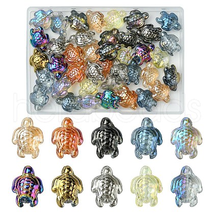 40Pcs 10 Colors Electroplate Glass Beads EGLA-YW0003-90-1