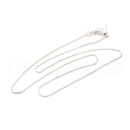 1mm Rack Plating Brass Box Chain Adjustable Slider Necklaces for Women Men MAK-L044-01S-1