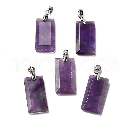 Natural Amethyst Faceted Pendants G-U031-04P-05-1