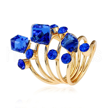Alloy Rhinestone Multi-layer Rings VU7935-3-1