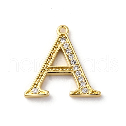 Rack Plating Brass Micro Pave Cubic Zirconia Pendant KK-H449-76G-19-1