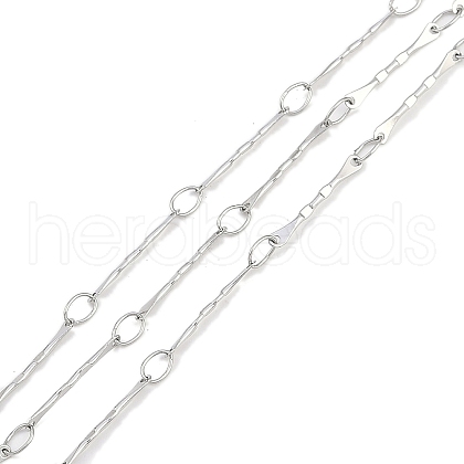 304 Stainless Steel Twist Oval Link Chains CHS-K017-04P-1