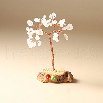 Natural Quartz Crystal Chips Tree Decorations PW-WG17581-08-1