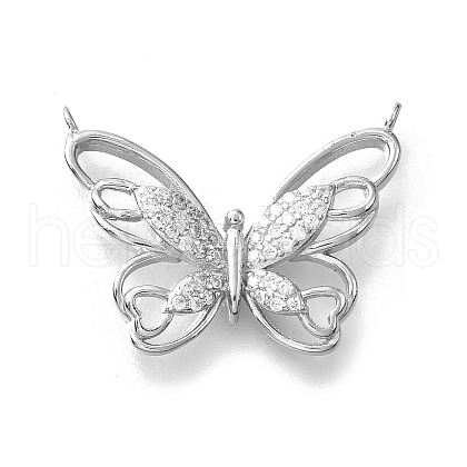 925 Sterling Silver Pave Clear Cubic Zirconia Pendants STER-P067-01P-1