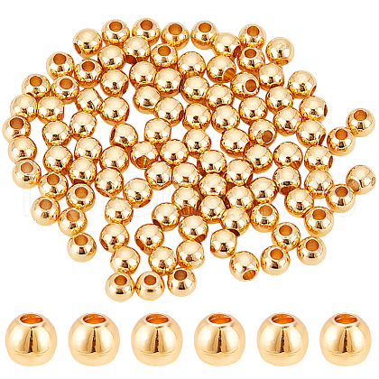 Rack Plating Brass Beads KK-LP0001-08G-01-1