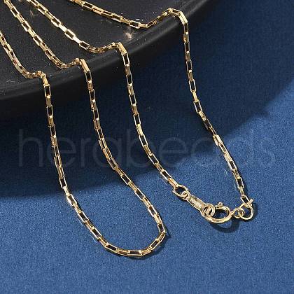 Brass Paperclip Chain Necklaces for Women Men NJEW-Z068-07G-1