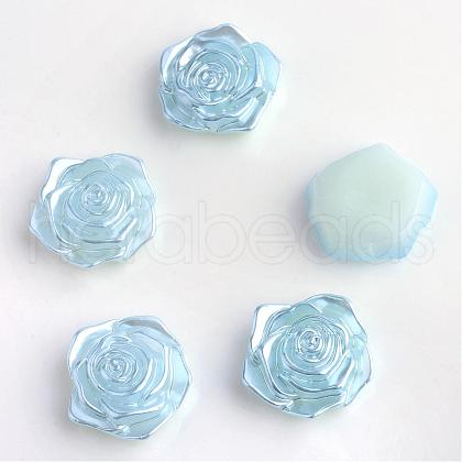 ABS Plastic Imitation Pearl Cabochons OACR-S004-Z12-1