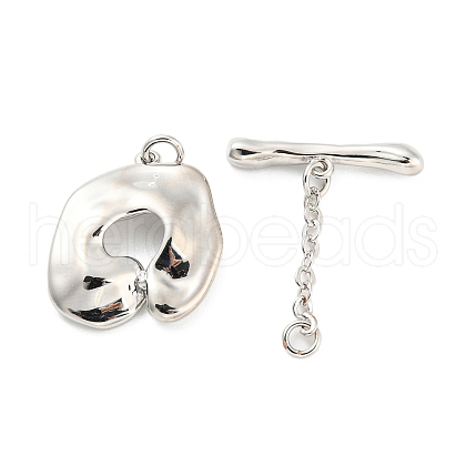 Rack Plating Brass Toggle Clasps KK-P243-08P-1