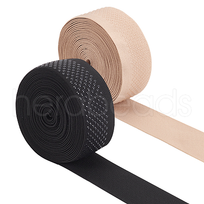 BENECREAT 4M 2 Colors Polyester Non-Slip Silicone Gripper Band OCOR-BC0007-31-1