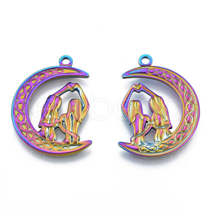 Ion Plating(IP) 201 Stainless Steel Pendants STAS-N098-195M-1