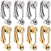 SUNNYCLUE 20Pcs 2 Styles 304 Stainless Steel Clip-on Earring Converters Findings STAS-SC0006-83-1