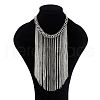 Fashionable Alloy Multi-strand Tassel Bib Necklaces for Women FS-WG403CE-02-1