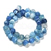 Dyed Natural Banded Agate Beads Strands G-G203-08B-3