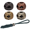  4Pcs 4 Colors Brass EDC European Beads FIND-NB0005-01-1