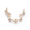 Brass Micro Pave Cubic Zirconia Pendants ZIRC-F099-19G-02-2