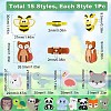 SUNNYCLUE 15Pcs 15 Style Food Grade Eco-Friendly Silicone Focal Beads SIL-SC0001-18-2