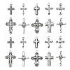 100Pcs 10 Styles Tibetan Style Alloy Pendants TIBEP-CJ0003-22-1