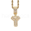 Brass Micro Pave Cubic Zirconia Pendants PW-WG3207D-49-1