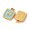 304 Stainless Steel Enamel Pendants STAS-U061-37G-A04-2