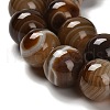 Dyed Natural Banded Agate Beads Strands G-G175-A08-01-4