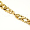 Fashionable 304 Stainless Steel Figaro Chain Necklaces for Men STAS-A028-N019G-3