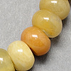 Natural Gemstone Old Topaz Jade Stone Rondelle Beads Strands X-G-S105-8mm-18-1