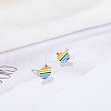 Rainbow Color Pride Flag Enamel Cat Stud Earrings RABO-PW0001-022P-4