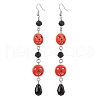 Glass Dangle Earrings EJEW-JE05970-1
