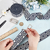 5 Yards Ethnic Style Polycotton Jacquard Rhombus Ribbon OCOR-WH0078-167B-3