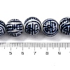 Handmade Blue and White Porcelain Beads Strands PORC-I027-04E-4