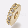 Brass Micro Pave Cubic Zirconia Bead Spacers ZIRC-K074-11A-01-2