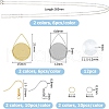 DIY Blank Dome Brass & Iron Earring & Necklace Making Kits DIY-HS0001-05A-3