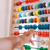 260Pcs 26 Colors Painted Natural Wood Beads WOOD-SZ0001-07-10