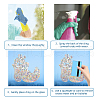 19Pcs Waterproof PVC Colored Laser Stained Window Film Adhesive Stickers DIY-WH0256-098-3