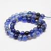 Faceted Natural Dragon Veins Agate Beads Strands G-F447-8mm-E01-2