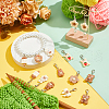 Flower/Ice Lolly/Bowknot Resin Pendant Locking Stitch Markers HJEW-AB00658-5