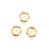 Brass Textured Hexagon Linking Rings KK-P306-08G-1