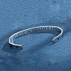 304 Stainless Steel Cuff Bangles for Mne Women WGB0DE3-02-1